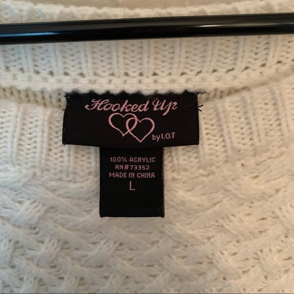 Hooked Up by I.O.T. Black & White Sweater - Picture 7 of 11